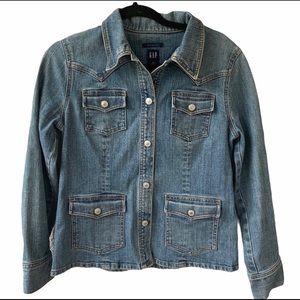 Gap stretch 4 front pocket denim jacket women’s M